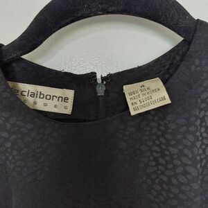 Vintage Liz Claiborne little black dress 100% silk size 4